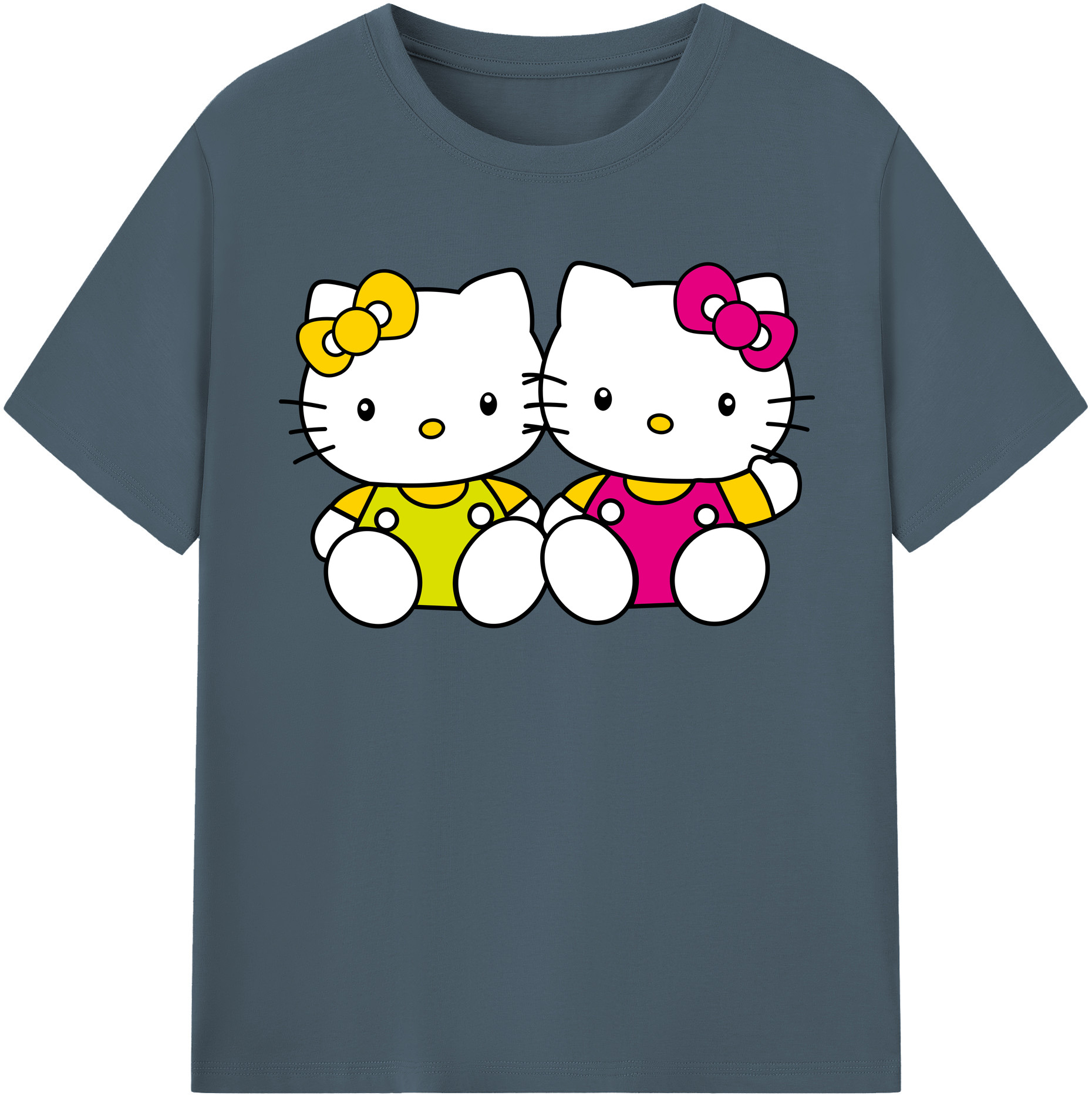 （画像用） Hello Kitty ハローキティ 綿100％半袖Tシャツ（フロントプリント）